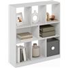 Furinno DALY Libreria 8 Cubi, Organizer Orizzontale a Cubi, per Soggiorno, Camera da Letto, Home Office, Bianco