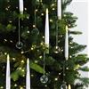 Dixmas Candele LED Decorative per Albero di Natale: Palle di Cristallo, Telecomando Regolabile, 12 Pile AAA Incluse, Sicure Senza Fiamma