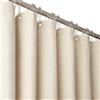 Xlabor Tenda da doccia effetto lino, impermeabile, antimuffa, lavabile, per vasca da bagno, beige, 240 x 200 cm