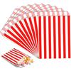 MOMAHUA 100 Pezzi Sacchetti Carta Rosso Piccoli,13x18cm Buste Regalo Sacchetti Alimenti|Caramelle|Cioccolatini|Biscotti,Party Bag per Halloween,Natale,Feste,Matrimoni