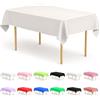 BOUBONI 4 tovaglie lunghe usa e getta color avorio, 274 x 137 cm, in plastica, adatte per catering, matrimoni, feste di laurea, eventi a tema