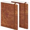 Funto Diario ad acquerello, 7,5 x 5, 2 confezioni, 44 pagine ciascuno, 100% cotone pressato a freddo, copertina marrone perlescente in pelle PU marrone, forniture artistiche per supporti misti