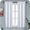 GIRASOLE HOME Coppia Tende Fiji Bianche Semi Oscuranti Termiche Morbide Tinta Unita 2 Pannelli da 55x150cm con Tasca, Bianco