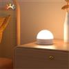 Kintion Luce notturna a LED per bambini, con USB, ricaricabile, 8 modalità con luci RGB, lampada notturna per bambini, luce notturna dimmerabile, luce notturna rossa per camera da letto,