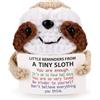 TOYMIS Bradipo Positivo Uncinetto, 7cm Bradipo Positivo Fatto a Mano Animali Positivi Uncinetto Bradipo Lavorato a Maglia con Biglietto Incoraggiante Regalo Bambola Uncinetto per Casa Arredamento