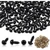 TOAOB THE ONE AND ONLY BABY TOAOB 50 Pezzi Occhi di Sicurezza per Amigurumis con Rondelle 8 mm Nero Plastica Occhietti per Bambole Creazione Animale all'Uncinetto Pupazzi Creazione Artigianato Lavoretti
