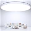 Swoieltr Lampada LED Soffitto 6500K, Ø30cm Plafon da Soffitto Taglie Forti 24W 2400LM Ultra-Sottile Plafoniera LED Cucina IP44 Impermeabile Rotonda Plafoniere per Soggiorno, Bagno, Camera da Letto