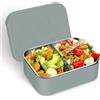 RoadLoo Porta Pranzo Acciaio Inox, Lunch Box in Acciaio Inox Partizione Rimovibile Schiscetta Pranzo con Scomparti Portapranzo ermetico Porta Pranzo Termico Lunch Box per Adulti Porta Merenda Bambina