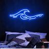 Ulalaza Luci decorative a LED Interfaccia USB Montagne Alba Tramonto Insegne al neon a LED Decorazione domestica Arte della parete Luminosità regolabile 42X24 cm