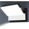 ledmo 150W Faretto LED da Esterno 17000 Lumen Applique Da Esterno Con Pannello LED Rotante a 360°,nero 6000K, IP65 Impermeabile Faretti Da Esterno per Giardino, cortile, garage, officina