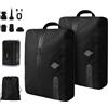 WingFly Sacchetti Sottovuoto Professionali da Viaggio con pompa senza fili, Ip67, Riutilizzabili, per Valigie e Zaini, Sacchetto Sottovuoto Salvaspazio, per Viaggi, Leggeri e Durevoli (2PC+Pompa)