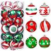 KAHEIGN 30 Pezzi Palline di Natale, 6CM Rosso Verde Bianco Ornamenti di Palle di Natale Palline di Natale Infrangibili da Appendere per Albero di Natale Vacanze Casa Natale Festa Decorazione (6 Stili)