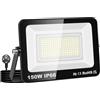 Willpower Faretto LED Esterno 150W 15000LM, Faro LED con Spina Proiettore LED 6000K Bianco IP66 per Garage Giardino Cortile Patio Piazza Officina