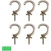 AMONENZ 6 Pezzi Tenda da Muro, Bronzo Tenda del Gancio, Lega di Zinco Cravatte Decorative per Montaggio a Parete, per Casa, Camera da Letto, Ufficio, Ristorante