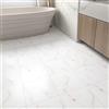 LaCheery Pavimento PVC Adesivo Bianco Marmo Piastrelle Adesive Pavimento Cucina 4 Pezzo 30cm x 30cm Pavimenti in PVC Adesivo per Interni Bagno Camera da Letto Vinile Impermeabile Pavimenti Antiscivolo
