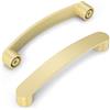 FURNIWARE 10 maniglie per mobili, 128 mm, distanza tra i fori per armadi, cucina, cassetti, maniglie in ottone