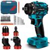 tivekeo Set di trapano/avvitatore a batteria compatibile con Makita 18 V, con 4 supporti per trapano intercambiabili, compatto, strumento elettrico universale per spazi ristretti, per