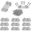 Yuaaoh 12Pezzi Connettori Angolari in Acciaio Inox Supporti Triangolari a Forma di Angolo Connettore Angolare Universale Staffa Angolare Trapeziforme con Viti per Armadio Tavolo E sedia 25x65.5x22.5mm (12)