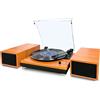 Lauson CL616 Giradischi Bluetooth in Vinile con Altoparlanti Stereo Esterni Giradischi a 3 Velocità Automatico RCA Aux-in 3,5 mm