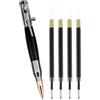 CJMUQHEHH 1 Penna a Bolt Action, Pen a Sfera con 4 Minuscoli Interchangeabili, per Firma 0.7mm per Uomo, Penna Tattica per Ufficio, Regalo per Papà per la Festa del Padre, Nero