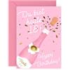 Central 23 Karte zum 18. Geburtstag für sie - DU BIST HEUTE 18 - süße Grußkarte für Frauen Mädchen - Thema Champagner - geschenke zum 18 geburtstag frau - mit Aufkleber - von