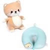 Puckator Cuscino da Viaggio con Peluche 2 in 1 - Shuggs, lo Shiba Inu - Swapseazzz