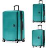 Hauptstadtkoffer Mitte - Set of 3 Suitcases - Hand Luggage Suitcase 55 cm, Medium Suitcase 68 cm + Large Travel Suitcase 77 cm, Hard Shell ABS, TSA - Turchese