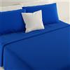 IRGE - Lenzuola Completo Letto Singolo Marta Blu 150x290 cm