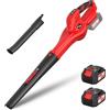 TEENO Soffiatore per Foglie TEENO Elettrico Senza Fili, Ad Alta Prestazione (210 km/h), 2 Batterie 4Ah, 6 Livelli di Aria, Tubo Smontabile, Per Giardino Pro/Domestico, Compatibile con batterie Makita