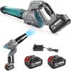 Roadtime Soffiatore a batteria compatibile con batteria Makita da 18 V, 40 m/s 330 CFM con 5 velocità e manico reversibile, per la pulizia del terrazzo, la cura del prato, la polvere dell'auto (con 2 batterie