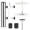 osoltus Supporto Universale in Acciaio Inox per ombrellone in Granito, 30/40 kg