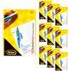 Idena 90387 - Blocco note foderato A4, 10 pezzi, blocco note per la scuola con 50 fogli e doppio margine, carta da 70g/m², 4 fori e incollato in alto