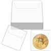 Mabor 50 protezioni trasparenti per monete, 5,3 x 5,3 cm, PVC, 50 pezzi, unisex, per adulti, stile moderno, tema cripto