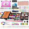 KINSPORY 139 pezzi valigetta colori bambina, pittura valigetta per bambini, Set per disegno, kit disegno acquarellabili bambini (Viola)