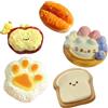 HTTDSLF 5 Pezzi Mochi Squishy Giocattoli da Schiacciare, Squeeze Toys Squishy Giocattoli, Stress Relief Squeeze, Antistress Giocattolo per Bambini e Adulti, Regalo di Natale, Festa Compleanno