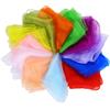 Tweruna 12 panni grandi da giocoliere, panni sensoriali colorati per giochi di giocoleria, danza, festival e attività di festa (60 x 60 cm)