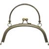 QUARKZMAN Telaio Borsa in Metallo, 16,5cm Chiusura Click Clac per Borse Arco retrò Sbalzato per Creazione Borsa Manico Borsellino Borsa Busta Ricambi Ferramenta Telaio (Bronzo)
