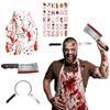 chenyu Costume da Macellaio per Halloween Grembiule Insanguinato Coltello Finto con 30 Adesivi La Maggior Parte Adolescenti e Adulti per Halloween e Decorazione per Feste di Ruolo