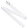 Aerzetix - Set di 6 Cerniere Lampo a Spirale N°5 85cm separabili con cursore Decorativo per Accessori Tessili Cucito Abbigliamento | in Metallo Nylon Poliestere | Colore Bianco