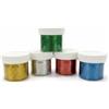 GIODICART Brillantini Ecologici in Cellulosa Riciclata, Bio-Glitter Grana Fine 100 Gr. Cinque Colori Assortiti