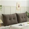 DSAoTeng Cuscino per testiera in velluto, grande, con copertura rimovibile, morbido, per letto, divano, tatami, imbottitura in cotone PP, per camera da letto, dormitorio, divano (caffè, 60 x 60 x 18 cm)