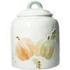 Brandani barattolo in dolomite con decori in rilievo linea autunno Le Zucche 14,5 x h 18,5 cm