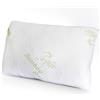 The Bamboo Factory The Bamboo Pillow Cuscino cervicale Memory Foam - Cuscino Memory Foam - Cuscini Letto ipoallergenici per Supporto Collo - Cuscino cervicale Ortopedico (Pack of 1)