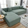 Generic Moderno divano angolare a 5 posti con penisola per bambini e animali domestici, in tessuto resistente all'usura, comodo e resistente all'usura, design versatile, 300360 cm