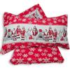 GX GARGIX Set Completo 2 Piazze Matrimoniali Flanella Scozzese rosso Natale (Scoz-8)