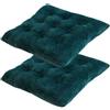Hiseng Cuscini per Sedia Cucina, 2 Pezzi Coprisedie Cucina in Cotone, Cuscini Sedia Coprisedia Super Morbido Cuscini Coprisedia per Soggiorno, Camera da Letto, Patio e Altro (Verde Scuro,40x40x7cm)