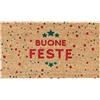 emmevi Zerbino Cocco Natale Auguri 40x70 Antiscivolo Tappeto Ingresso MOD.Cocco Natale Rettangolare New (H)