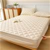 LGQLYH Topper Trapuntato Coprimaterasso Matrimoniale 180x200 160x190 140x190 Copri Materasso Singolo/Una Piazza E Mezza Fodera/Proteggi Materasso Imbottito Lenzuolo Fino a Profonda 30 CM(80x190+30cm,Beige D)