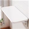 Generic Tavolo da Parete Pieghevole in Legno, Scaffale A Muro Richiudibile Salvaspazio Versatile, Scrivania Porta Pc, Tavolino da Pranzo, Soggiorno, Salotto, Bagno,Bianca,30X60cm