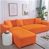 Amsg Copridivano con Penisola Elasticizzato A Sinistra Destra, Copridivano AntiGraffio Gatto Chaise Longue Sofa Cover A Forma di L,S,XL235~300cm